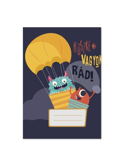 Pd School Füzet pd kisalakú 20-32 sima Monsters New