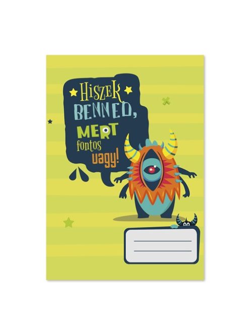 Pd School Füzet pd kisalakú 20-32 sima Monsters New