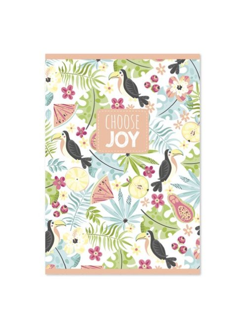 PD School Füzet pd kisalakú 42 lapos sima Choose Joy