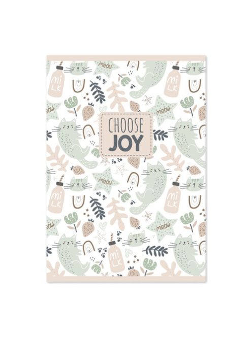 PD School Füzet pd kisalakú 42 lapos sima Choose Joy