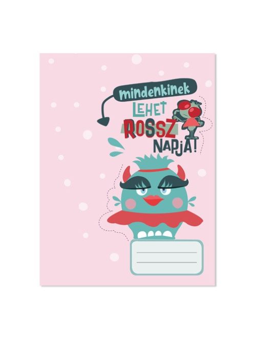 PD School Füzet pd nagyalakú kockás Monsters 2023