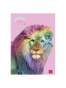 Pigna Füzet Pigna Animal Rainbow A/4 tűzött 38 lapos kockás