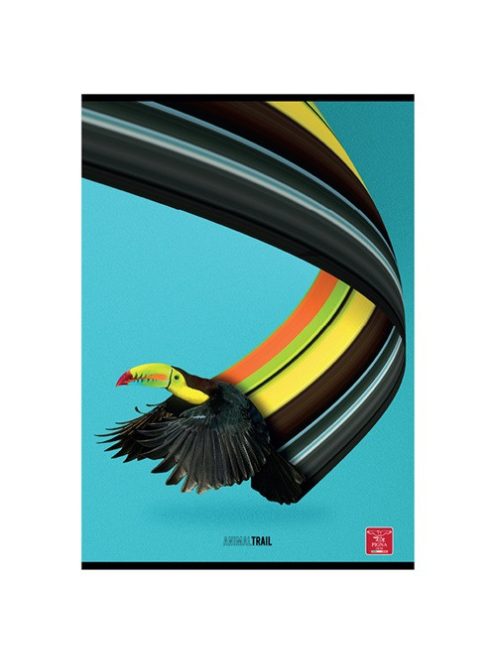 Pigna Füzet Pigna Animal Trail A/4 tűzött 50 lapos kockás