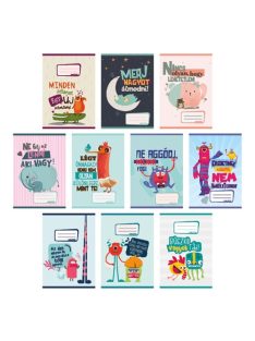 Pd School Füzet pd kisalakú 14-32 vonalas Monsters 2024