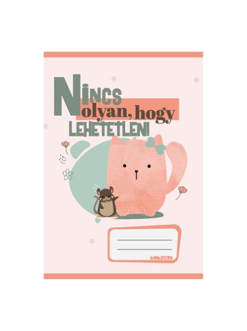 Pd School Füzet pd kisalakú 20-32 sima Monsters 2024