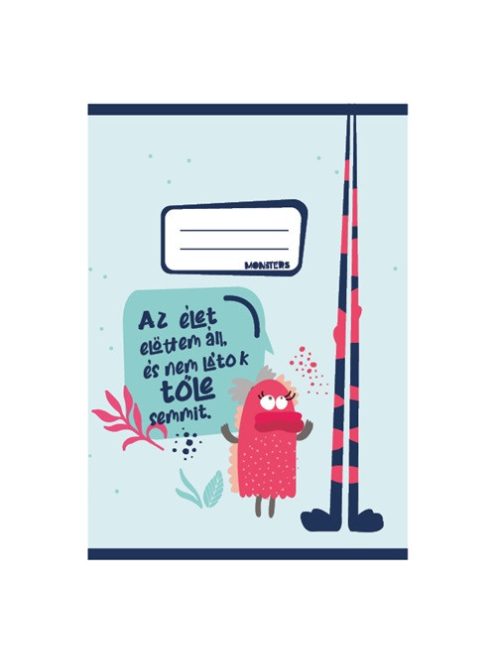 Pd School Füzet pd kisalakú 20-32 sima Monsters 2024