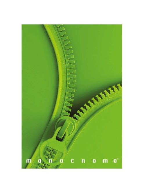 Pigna Füzet Pigna Monocromo Zip A/4 tűzött 38lapos kockás margós