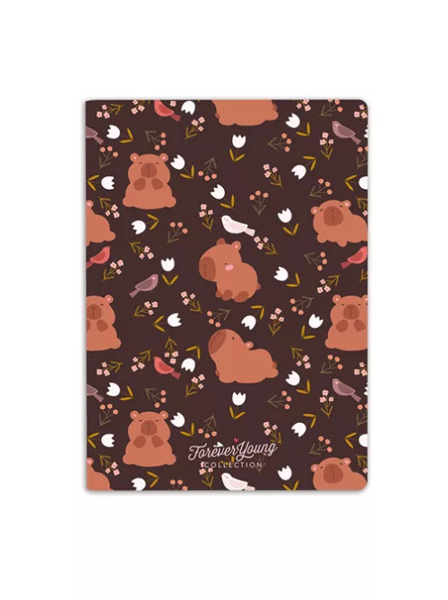 Forever Young Füzet Forever Young A/6 sima prémium tűzött Capybara