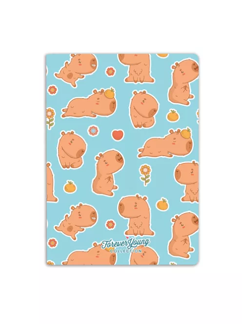 Forever Young Füzet Forever Young A/6 sima prémium tűzött Capybara