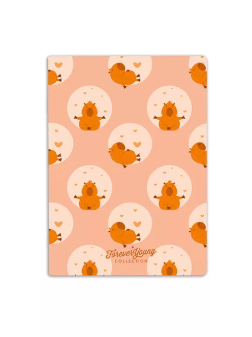 Forever Young Füzet Forever Young A/6 sima prémium tűzött Capybara