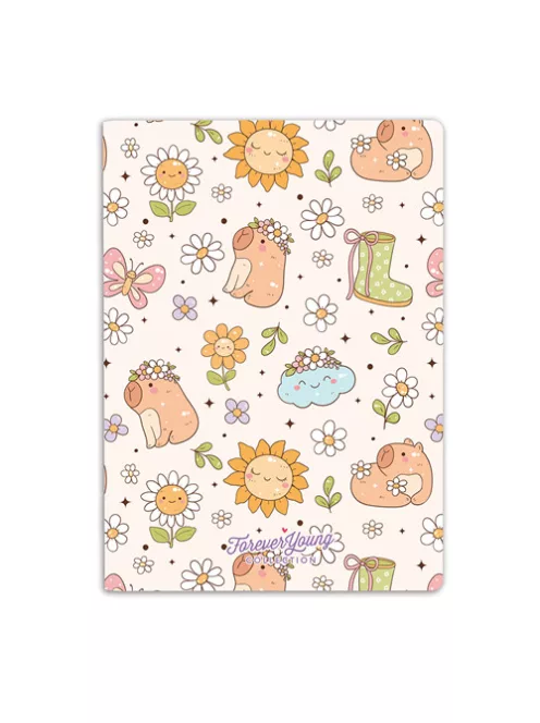 Forever Young Füzet Forever Young A/6 sima prémium tűzött Capybara