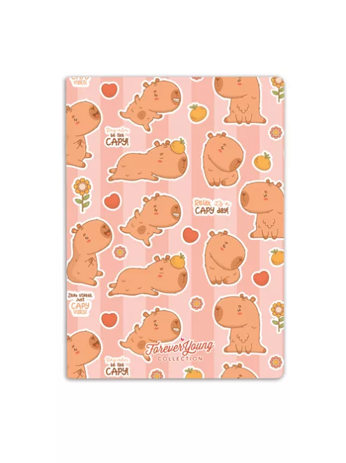 Forever Young Füzet Forever Young A/6 sima prémium tűzött Capybara