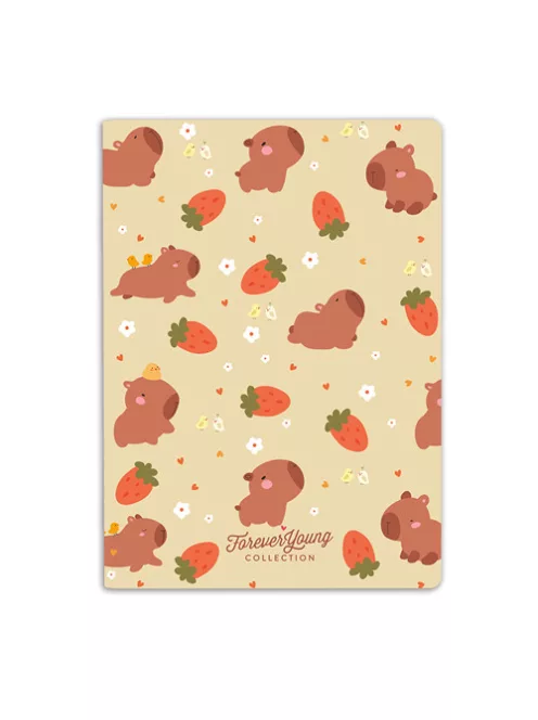 Forever Young Füzet Forever Young A/6 sima prémium tűzött Capybara
