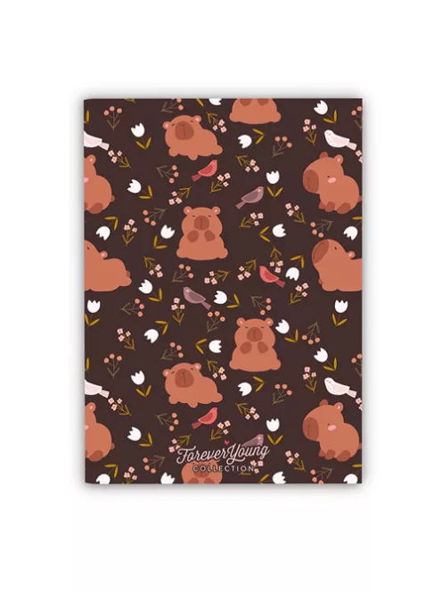 Forever Young Füzet Forever Young A/5 kockás tűzött Capybara