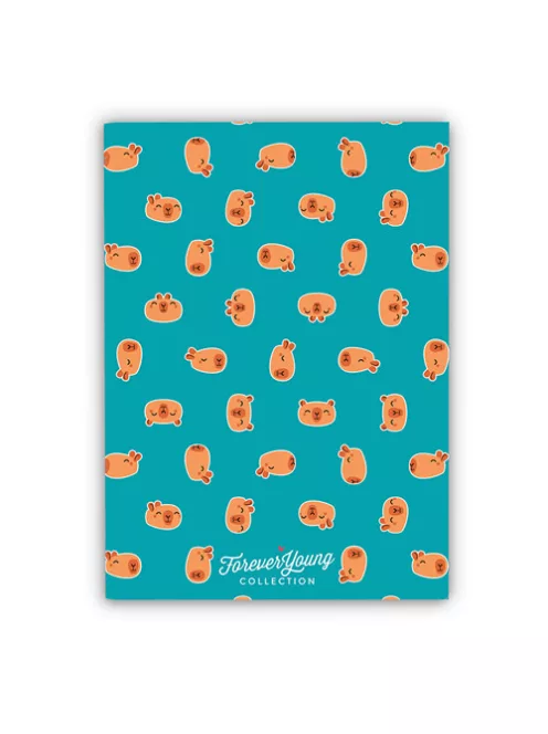 Forever Young Füzet Forever Young A/5 kockás tűzött Capybara