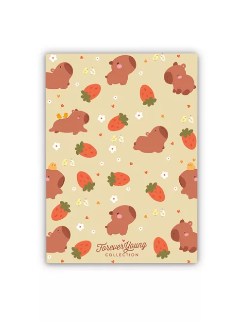 Forever Young Füzet Forever Young A/5 kockás tűzött Capybara