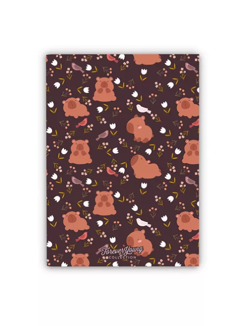 Forever Young Füzet Forever Young A/4 kockás tűzött Capybara