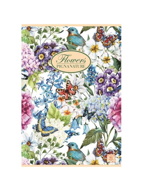 Pigna Füzet Pigna Nature Flowers A/4 tűzött 42 lapos vonalas