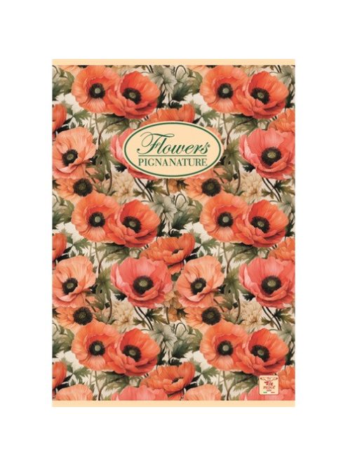 Pigna Füzet Pigna Nature Flowers A/4 tűzött 42 lapos vonalas