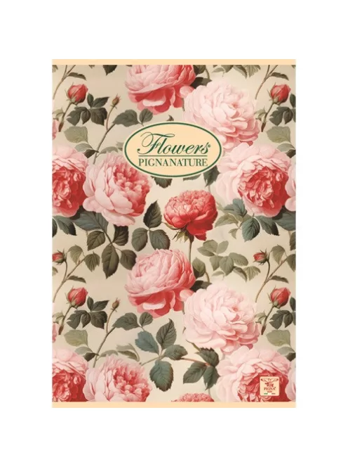 Pigna Füzet Pigna Nature Flowers A/5 tűzött 42 lapos vonalas