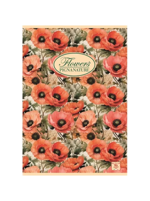 Pigna Füzet Pigna Nature Flowers A/5 tűzött 42 lapos vonalas