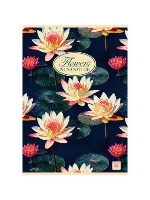 Pigna Füzet Pigna Nature Flowers A/5 tűzött 42 lapos vonalas