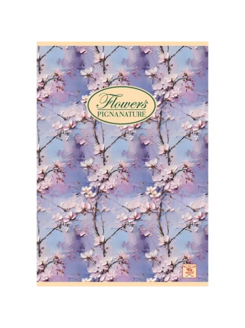 Pigna Füzet Pigna Nature Flowers A/5 tűzött 42 lapos vonalas