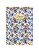Pigna Füzet Pigna Nature Flowers A/5 tűzött 42 lapos kockás