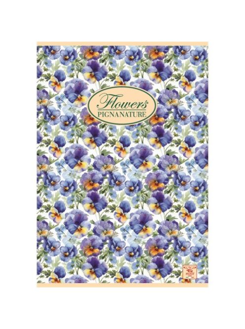 Pigna Füzet Pigna Nature Flowers A/5 tűzött 42 lapos kockás