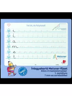   ICO Füzet Meixner kisalakú 1. osztályos 7mm sorközzel előre írt betűelemekkel 32 lapos fekvő