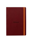 Rhodia Napló Clairefontaine Rhodiarama A/5 80 lapos ponthálós puha fedeles, gumis, burgundivörös