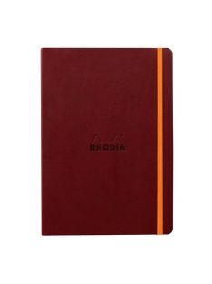   Rhodia Napló Clairefontaine Rhodiarama A/5 80 lapos ponthálós puha fedeles, gumis, burgundivörös
