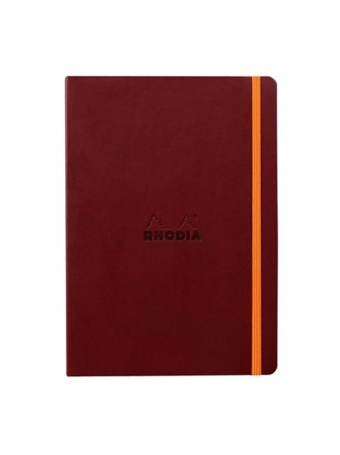 Rhodia Napló Clairefontaine Rhodiarama A/5 80 lapos ponthálós puha fedeles, gumis, burgundivörös