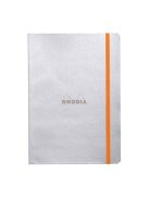 Rhodia Napló Clairefontaine Rhodiarama A/5 80 lapos ponthálós puha fedeles, gumis, ezüst