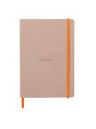 Rhodia Napló Clairefontaine Rhodiarama A/5 80 lapos ponthálós puha fedeles, gumis, füstös púderrózsaszín