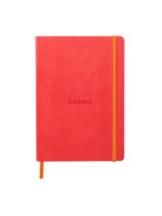   Rhodia Napló Clairefontaine Rhodiarama A/5 80 lapos ponthálós puha fedeles, gumis, korall