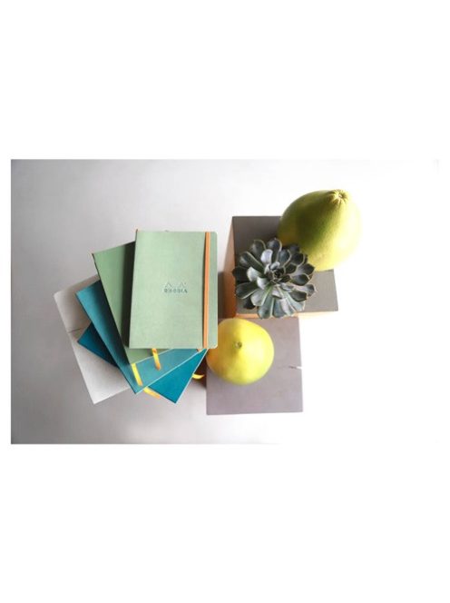 Rhodia Napló Clairefontaine Rhodiarama A/5 80 lapos ponthálós puha fedeles, gumis, pávakék