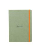 Rhodia Napló Clairefontaine Rhodiarama A/5 80 lapos ponthálós puha fedeles, gumis, szeladonzöld