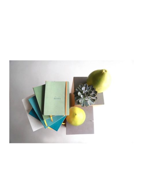 Rhodia Napló Clairefontaine Rhodiarama A/5 80 lapos ponthálós puha fedeles, gumis, szeladonzöld