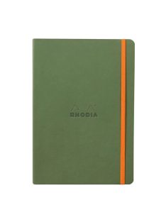   Rhodia Napló Clairefontaine Rhodiarama A/5 80 lapos ponthálós puha fedeles, gumis, zsálya