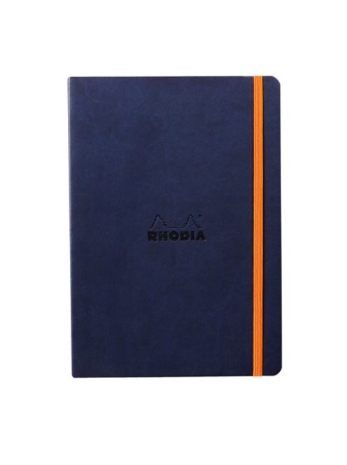 Rhodia Napló Clairefontaine Rhodiarama A/5 80 lapos vonalas puha fedeles, gumis, éjkék