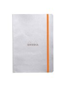 Rhodia Napló Clairefontaine Rhodiarama A/5 80 lapos vonalas puha fedeles, gumis, ezüst