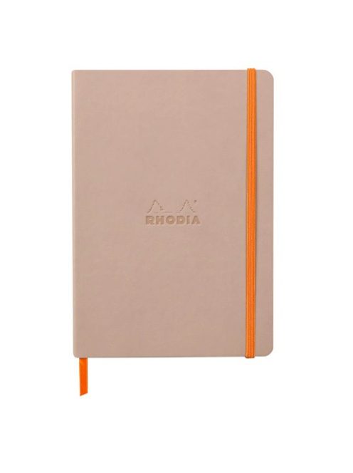 Rhodia Napló Clairefontaine Rhodiarama A/5 80 lapos vonalas puha fedeles, gumis, füstös púderrózsaszín