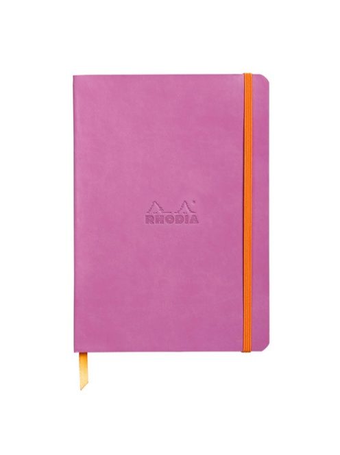 Rhodia Napló Clairefontaine Rhodiarama A/5 80 lapos vonalas puha fedeles, gumis, világoslila