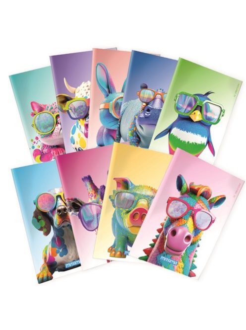 Mitama Füzet Mitama Maxi Állatos A/4 42 lapos margós vonalas vegyes