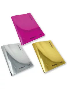   Mitama Füzet Mitama FSC Maxi A/4 42 lapos vonalas, margós vegyes metál színű
