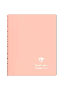   Clairefontaine Spirálfüzet Clairefontaine Koverbook Blush A/5 80 lapos PP borítású vonalas korall