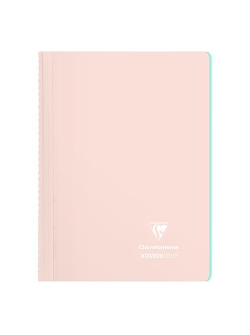 Clairefontaine Spirálfüzet Clairefontaine Koverbook Blush A/4 80 lapos PP borítású vonalas púderrózsaszín