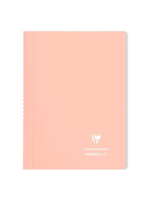 Clairefontaine Spirálfüzet Clairefontaine Koverbook Blush A/4 80 lapos PP borítású vonalas korall