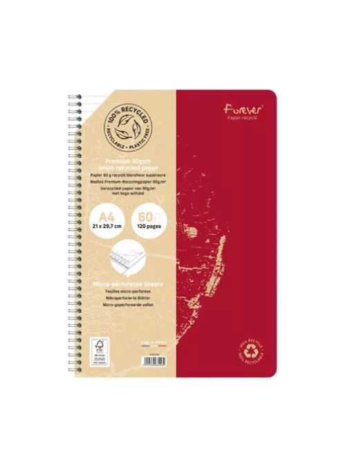 Clairefontaine Spirálfüzet Clairefontaine Forever Premium A/4 60 lapos, vonalas